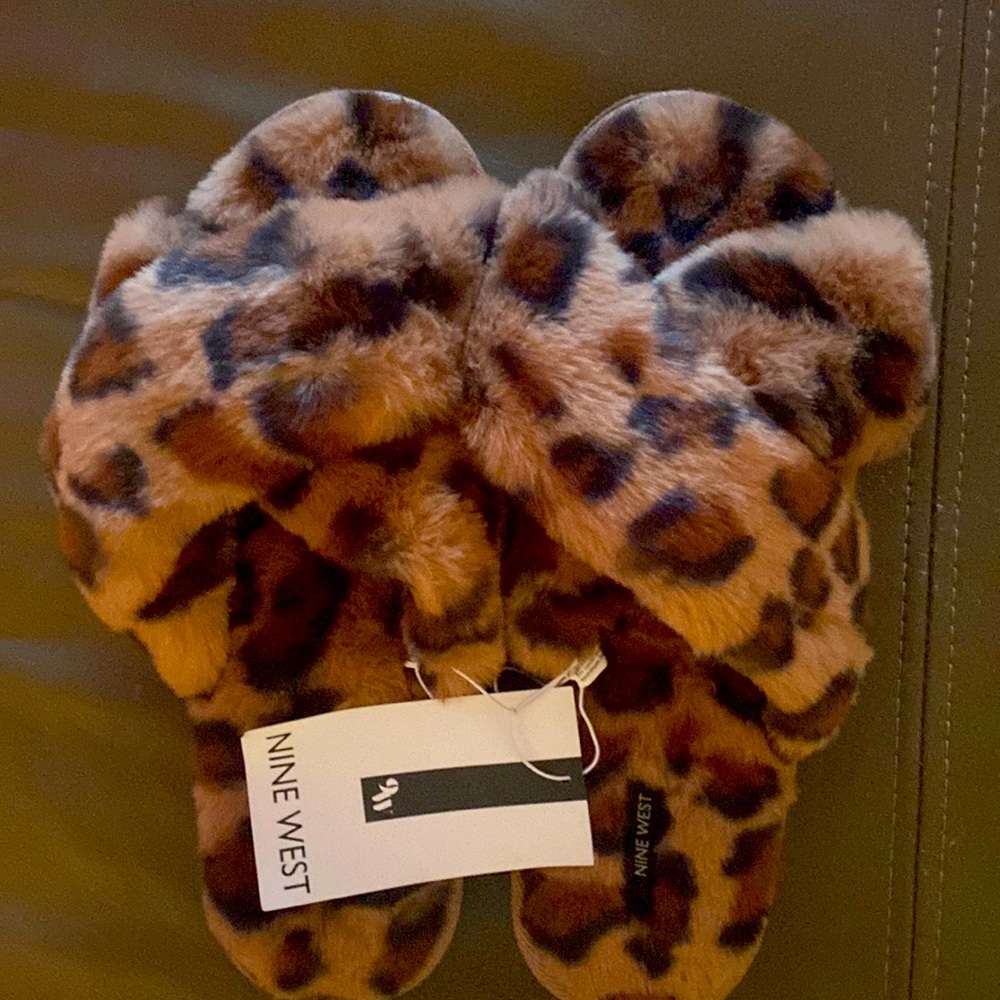 Nine West Animal Print Slippers